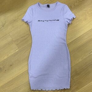 Lilac Ribbed Knit Dress